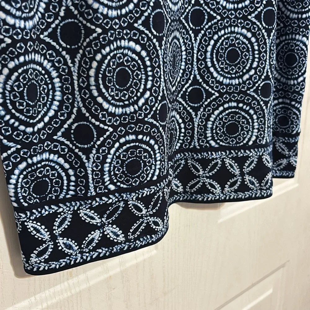 Michael Kors Blue and White‎ Geometric Dress